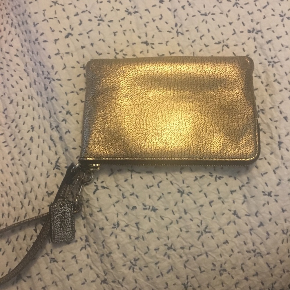 Gold Coach wristlet